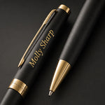 Load image into Gallery viewer, Personalized Parker Sonnet Ballpoint Pen – Matte Black Lacquer Gold Executive Gift