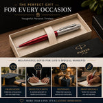 Load image into Gallery viewer, Personalized Parker Jotter Ballpoint Pen, Red, Custom Engraved Gift for Him & Her, Doctor, Wedding, Groomsmen, Anniversary