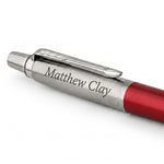 Load image into Gallery viewer, Personalized Parker Jotter Ballpoint Pen, Red, Custom Engraved Gift for Him & Her, Doctor, Wedding, Groomsmen, Anniversary