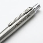 Load image into Gallery viewer, Personalized Parker Jotter Mechanical Pencil | Engraved Stainless Steel, Chrome Trim (Gift Box)