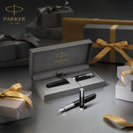 Load image into Gallery viewer, Personalized Parker Sonnet Rollerball Pen – Stainless Steel & 23K Gold | Engraved Parker Pen | Luxury Executive Gift