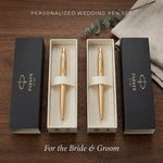 Load image into Gallery viewer, Personalized Parker Pen Set, Engraved Wedding Gift for Bride Groom