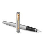 Load image into Gallery viewer, Personalized Parker Jotter Stainless Steel Fountain Pen, Engraved Luxury Gift, Custom Writer's Instrument