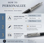 Load image into Gallery viewer, Custom Engraved Parker Jotter Pen – Matte Black Personalized Ballpoint Gift