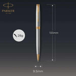 Load image into Gallery viewer, Personalized Parker Sonnet Ballpoint Pen, Engraved Stainless Steel Gold Trim, Executive Gift Box
