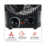 Load image into Gallery viewer, Heater Fan, 1,500 W, 8.25 X 4.37 X 9.5, Black