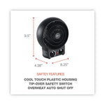 Load image into Gallery viewer, Heater Fan, 1,500 W, 8.25 X 4.37 X 9.5, Black