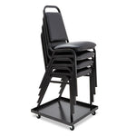 Load image into Gallery viewer, Stacking Chair Dolly, Metal, 320 Lb Capacity, 22.44" X 22.44" X 3.93", Black