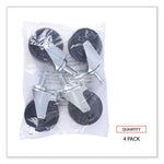 Load image into Gallery viewer, Optional Casters For Wire Shelving, Hooded Design With Integrated Bumpers, Grip Ring Stem, 5" Wheel, Black, 4/set (2 Locking)