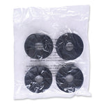 Load image into Gallery viewer, Optional Casters For Wire Shelving, Hooded Design With Integrated Bumpers, Grip Ring Stem, 5" Wheel, Black, 4/set (2 Locking)