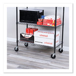Load image into Gallery viewer, Optional Casters For Wire Shelving, Grip Ring Type K Stem, 4" Wheel, Black/silver, 4/set (2 Locking)