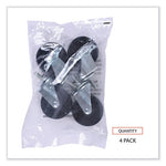 Load image into Gallery viewer, Optional Casters For Wire Shelving, Grip Ring Stem, 3" Wheel, Black, 4/set (2 Locking)