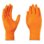 Load image into Gallery viewer, Heavy-duty Industrial Nitrile Gloves, Powder-free, 8 Mil, Small, Orange, 100 Gloves/box, 10 Boxes/carton