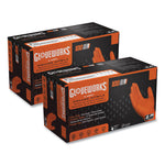 Load image into Gallery viewer, Heavy-duty Industrial Nitrile Gloves, Powder-free, 8 Mil, Medium, Orange, 100/box