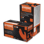 Load image into Gallery viewer, Heavy-duty Industrial Nitrile Gloves, Powder-free, 8 Mil, Medium, Orange, 100/box