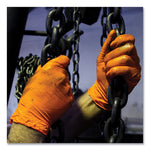 Load image into Gallery viewer, Heavy-duty Industrial Nitrile Gloves, Powder-free, 8 Mil, Medium, Orange, 100/box
