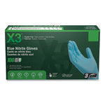 Load image into Gallery viewer, Industrial Nitrile Gloves, Powder-free, 3 Mil, X-large, Blue, 100/box, 10 Boxes/carton