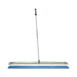 Load image into Gallery viewer, Supercourt Athletic Floor Care System, 60" Wide Microfiber Head, 66" Silver/blue Aluminum Handle