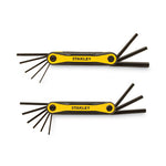 Load image into Gallery viewer, Folding Metric And Sae Hex Keys, 2/pack, Yellow/black