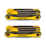 Load image into Gallery viewer, Folding Metric And Sae Hex Keys, 2/pack, Yellow/black