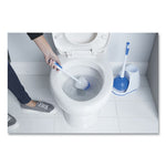 Load image into Gallery viewer, Turbo Plunger And Bowl Brush Set, 12.5" Plastic Handle, 6" Dia, White