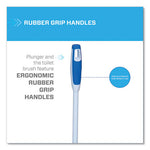 Load image into Gallery viewer, Turbo Plunger And Bowl Brush Set, 12.5" Plastic Handle, 6" Dia, White