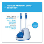 Load image into Gallery viewer, Turbo Plunger And Bowl Brush Set, 12.5" Plastic Handle, 6" Dia, White