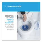 Load image into Gallery viewer, Turbo Plunger And Bowl Brush Set, 12.5" Plastic Handle, 6" Dia, White
