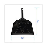 Load image into Gallery viewer, Metal Dust Pan, 12 X 14, 2 " Handle, 20-gauge Steel, Black