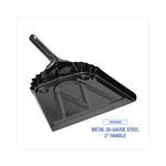 Load image into Gallery viewer, Metal Dust Pan, 12 X 14, 2 " Handle, 20-gauge Steel, Black