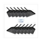 Load image into Gallery viewer, Metal Dust Pan, 12 X 14, 2" Handle, 20-gauge Steel, Black, 12/carton