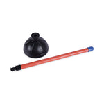 Load image into Gallery viewer, Toilet Plunger, 18" Plastic Handle, 5.63" Dia, Red/black, 6/carton