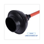 Load image into Gallery viewer, Toilet Plunger, 18" Plastic Handle, 5.63" Dia, Red/black, 6/carton