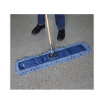 Load image into Gallery viewer, Dust Mop Head, Cotton/synthetic Blend, 36 X 5, Looped-end, Blue