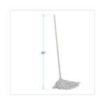 Load image into Gallery viewer, Handle/deck Mops, #16 White Cotton Head, 48" Natural Wood Handle