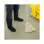 Load image into Gallery viewer, Handle/deck Mops, #16 White Cotton Head, 48" Natural Wood Handle