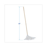 Load image into Gallery viewer, Handle/deck Mops, #16 White Rayon Head, 48" Natural Wood Handle