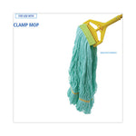 Load image into Gallery viewer, Ecomop Looped-end Mop Head, Recycled Fibers, Large Size, Green, 12/carton