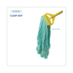 Load image into Gallery viewer, Ecomop Looped-end Mop Head, Recycled Fibers, Medium Size, Green, 12/carton