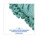 Load image into Gallery viewer, Ecomop Looped-end Mop Head, Recycled Fibers, Medium Size, Green