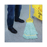 Load image into Gallery viewer, Ecomop Looped-end Mop Head, Recycled Fibers, Extra Large Size, Green, 12/ct