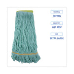 Load image into Gallery viewer, Ecomop Looped-end Mop Head, Recycled Fibers, Extra Large Size, Green