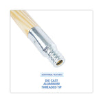Load image into Gallery viewer, Metal Tip Threaded Hardwood Broom Handle, 0.94" Dia X 60", Natural