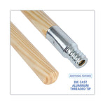 Load image into Gallery viewer, Metal Tip Threaded Hardwood Broom Handle, 0.94" Dia X 60", Natural