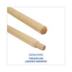 Load image into Gallery viewer, Heavy-duty Threaded End Lacquered Hardwood Broom Handle, 1.13" Dia X 60", Natural