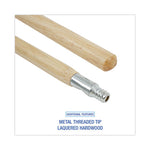 Load image into Gallery viewer, Metal Tip Threaded Hardwood Broom Handle, 1.13" Dia X 60", Natural