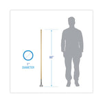 Load image into Gallery viewer, Clip-on Dust Mop Handle, Lacquered Wood, Swivel Head, 1" Dia X 60", Natural