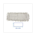 Load image into Gallery viewer, Disposable Cut End Dust Mop Head, Cotton/synthetic, 24w X 5d, White