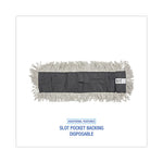 Load image into Gallery viewer, Disposable Cut End Dust Mop Head, Cotton/synthetic, 24w X 5d, White