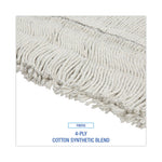 Load image into Gallery viewer, Disposable Dust Mop Head W/sewn Center Fringe, Cotton/synthetic, 36w X 5d, White